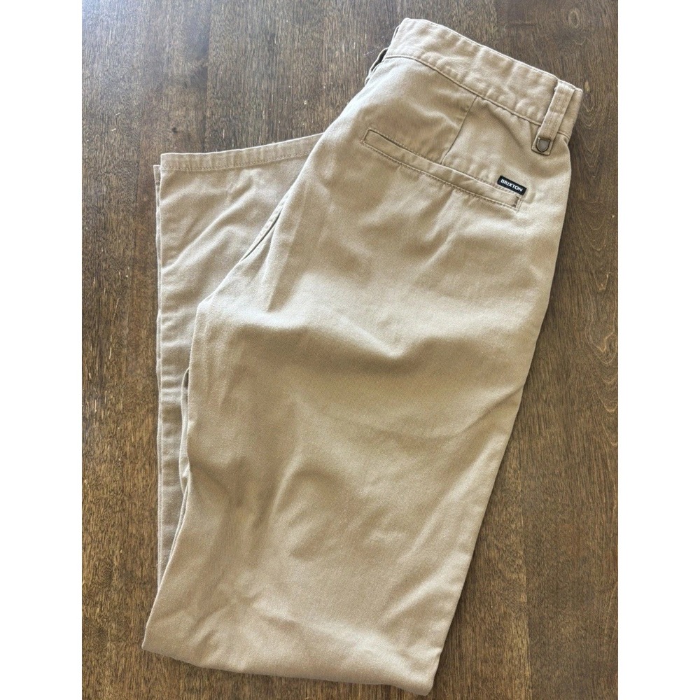 Brixton Men's Khaki Relaxed Fit Chino Pants 31x32